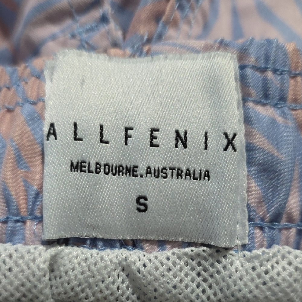 Men's Pastel Blue & Pink Tropical Swim Trunks - Picture 2 of 5